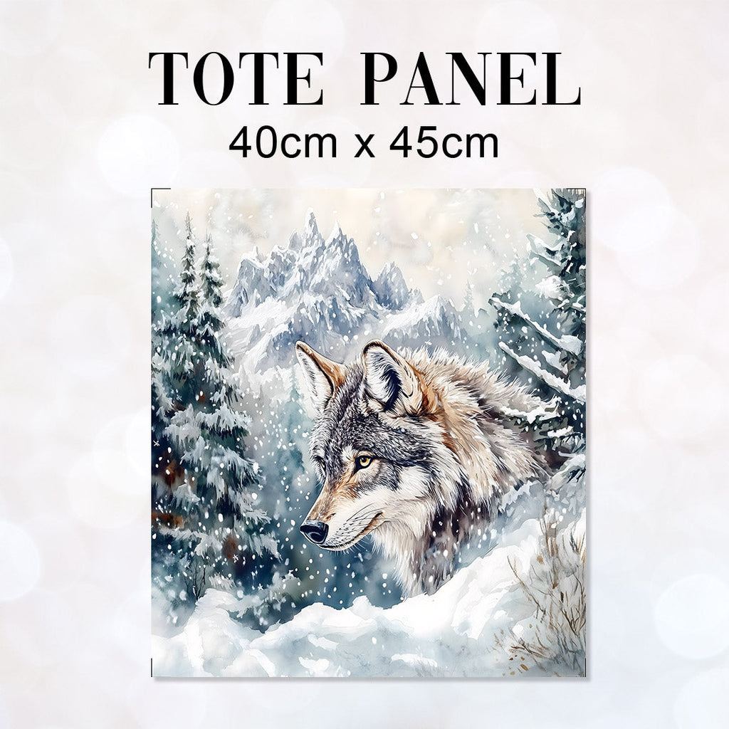 TOTE Winter Wolf Fabric Bag Panel TP-591