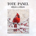 TOTE Red Cardinal Bird Fabric Bag Panel TP-594