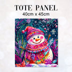 TOTE Jolly Snowman Fabric Bag Panel TP-598