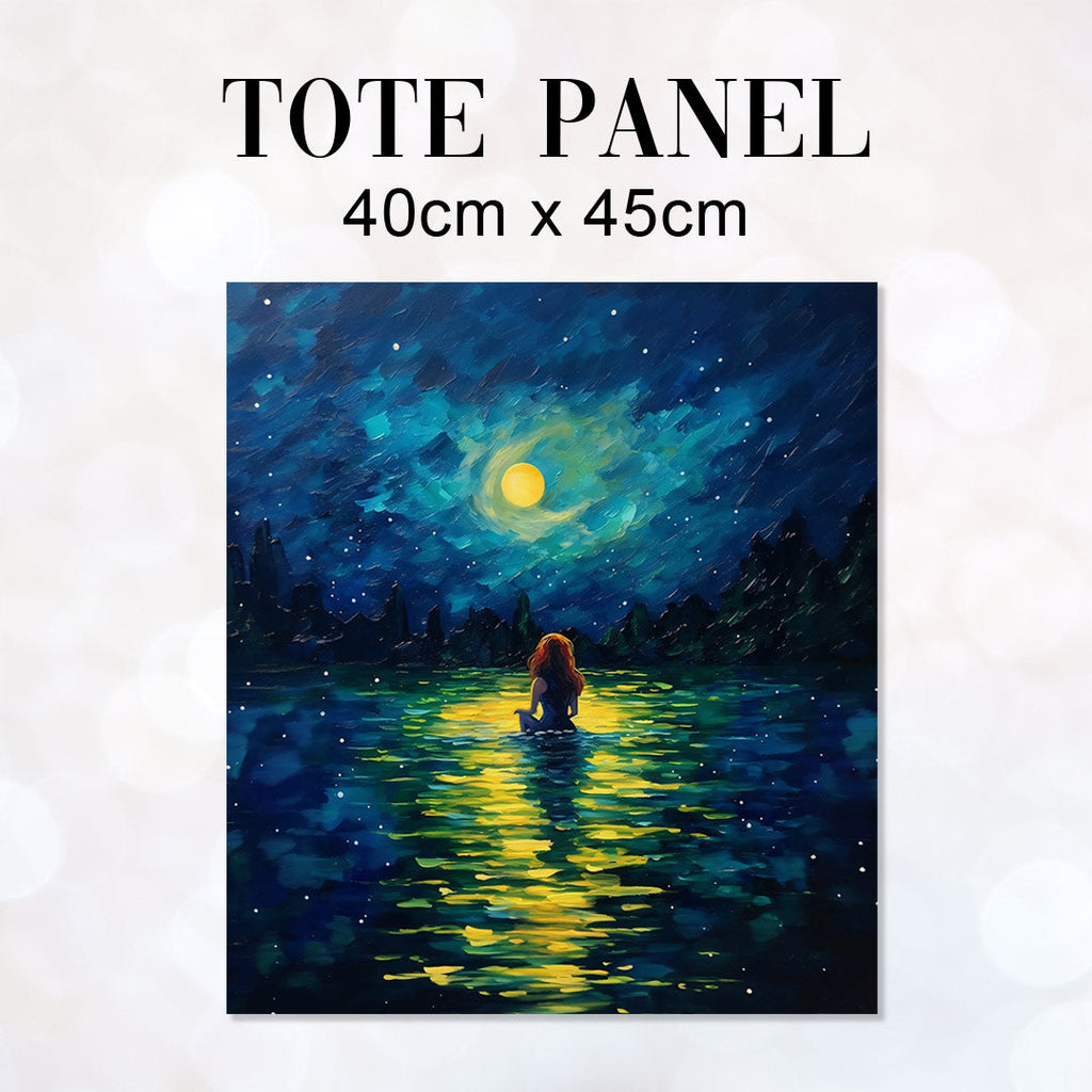 TOTE Starry Night Mermaid TP-6 Fabric Bag Panel