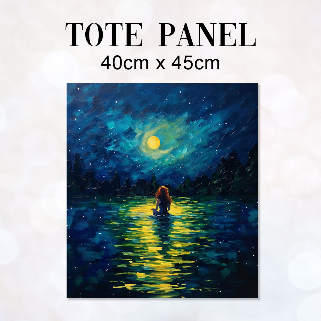 TOTE Starry Night Mermaid TP-6 Fabric Bag Panel