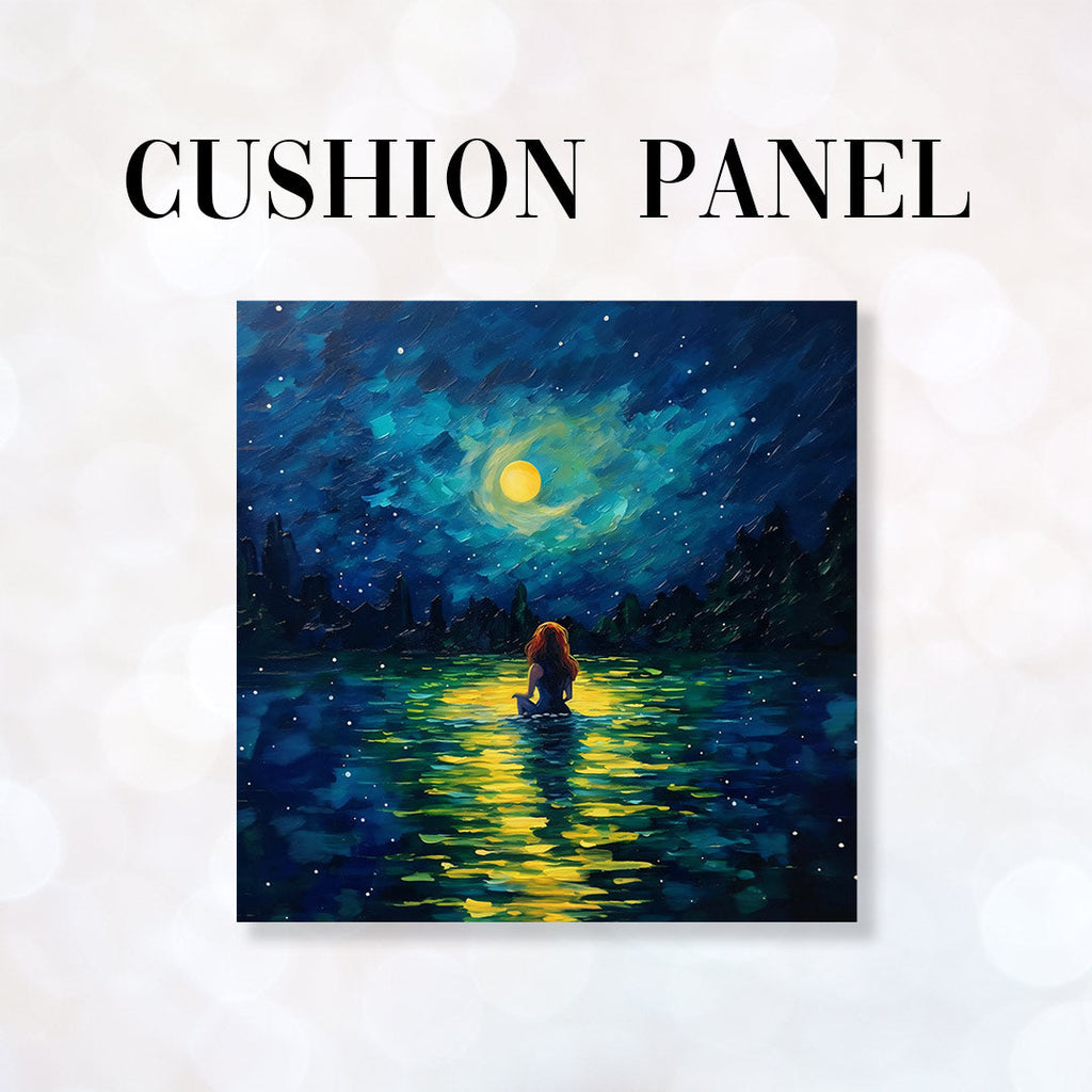 CUSHION Fabric Panel Starry Night Mermaid CP-6