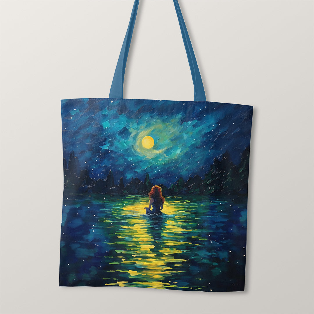 TOTE Starry Night Mermaid TP-6 Fabric Bag Panel