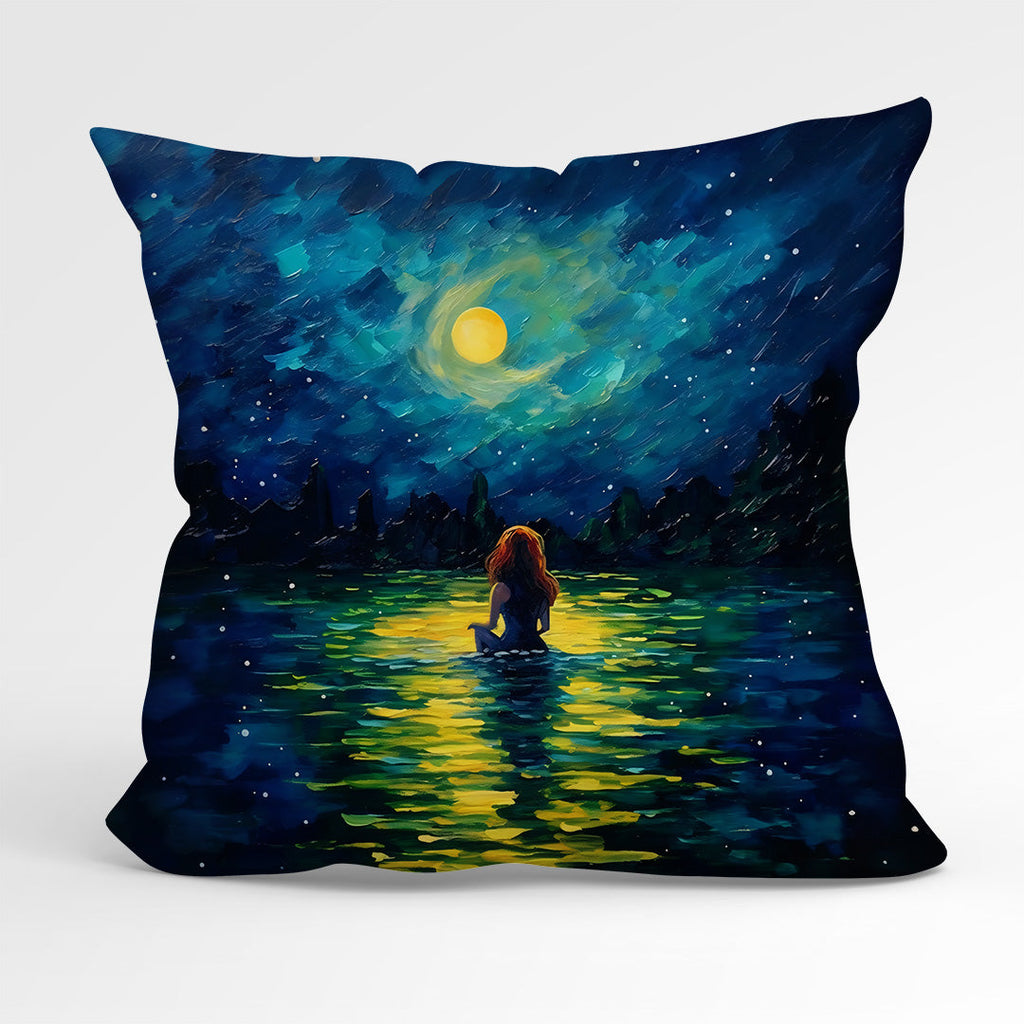 CUSHION Fabric Panel Starry Night Mermaid CP-6