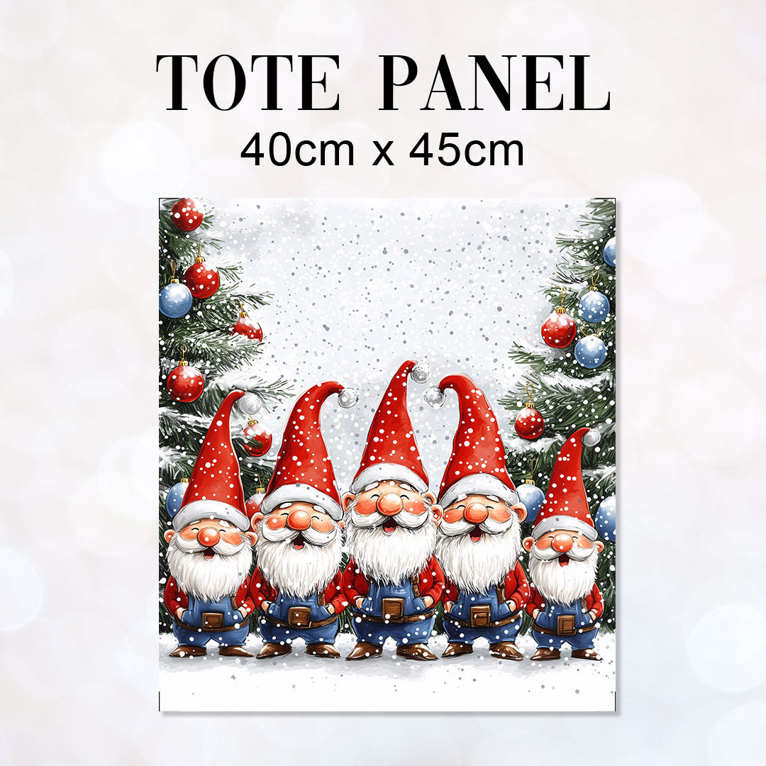 TOTE Singing Gnomes Fabric Bag Panel TP-600