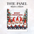TOTE Singing Merry Gnomes Fabric Bag Panel TP-601