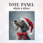 TOTE Winter Grey Lurcher Fabric Bag Panel TP-607
