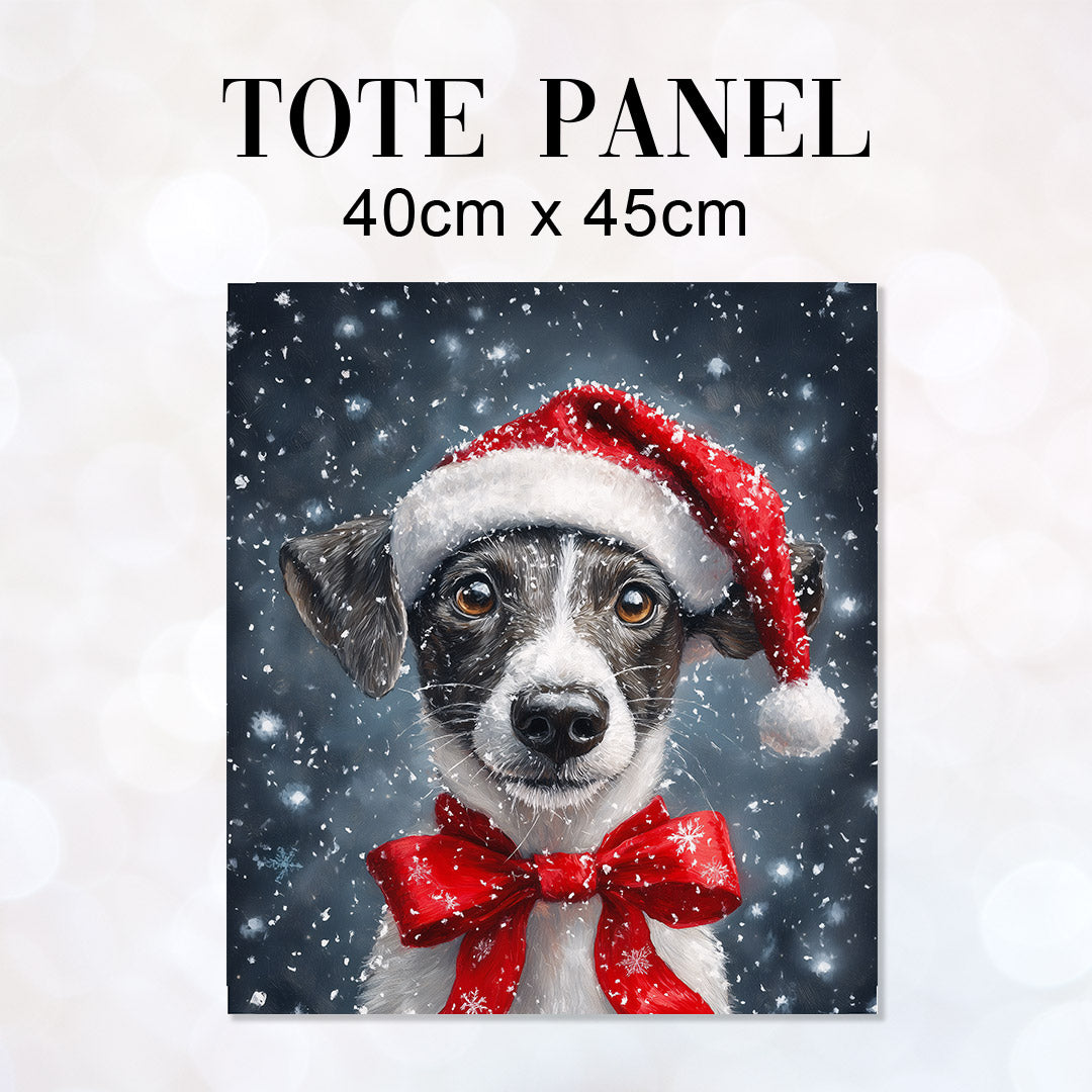 TOTE Winter Jack Russel Fabric Bag Panel TP-609