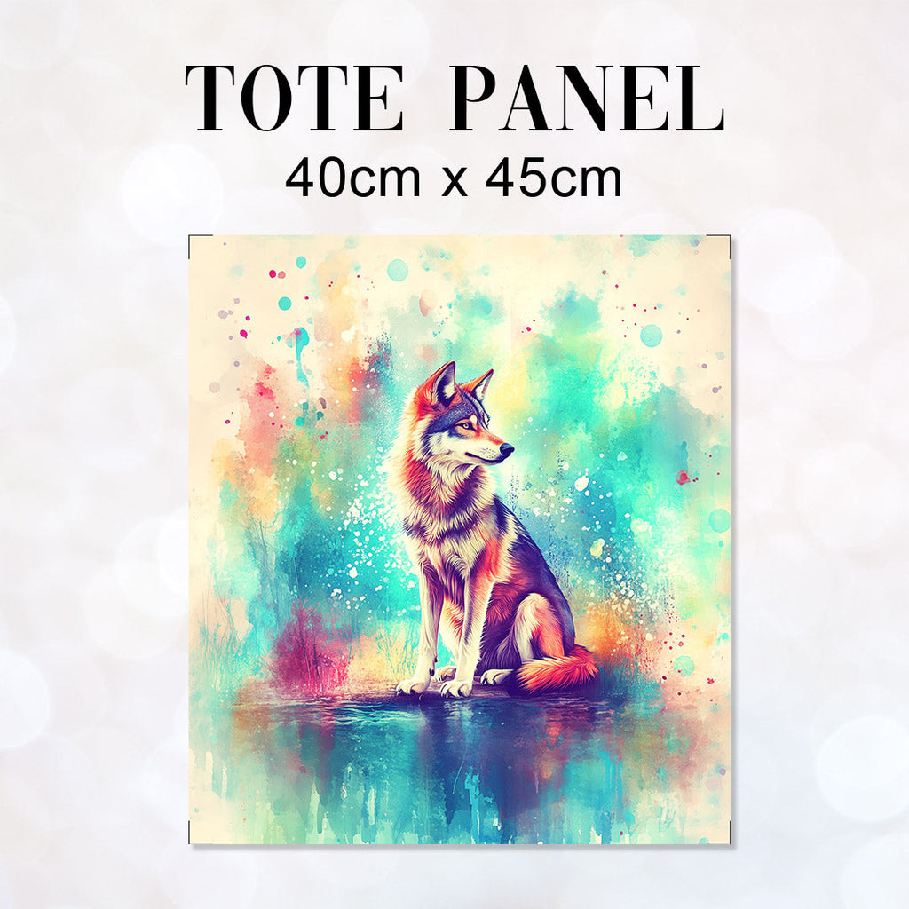 TOTE Beautiful Wolf Fabric Bag Panel TP-615