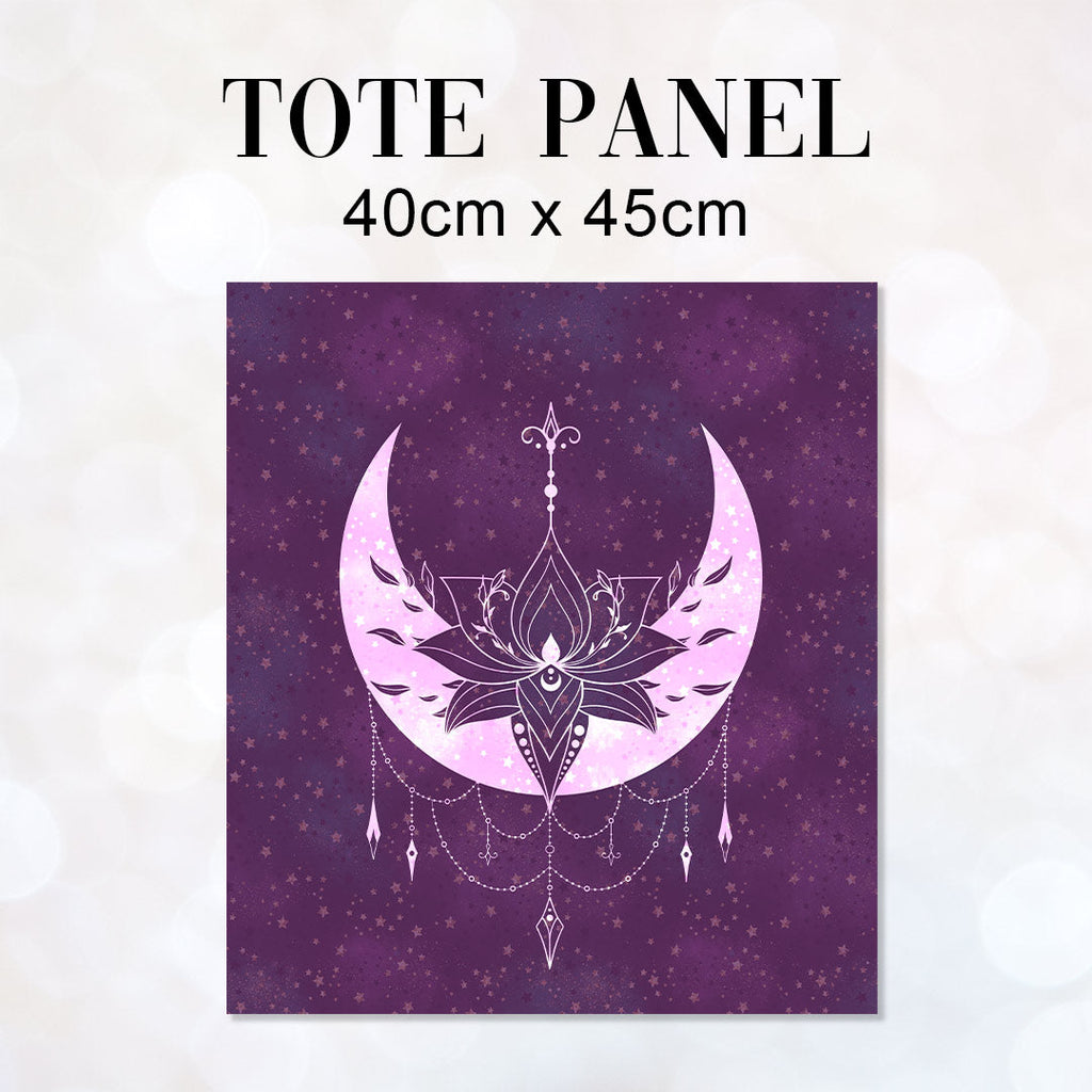 TOTE Floral Moon Stars TP-62 Fabric Bag Panel