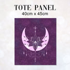 TOTE Floral Moon Stars TP-62 Fabric Bag Panel