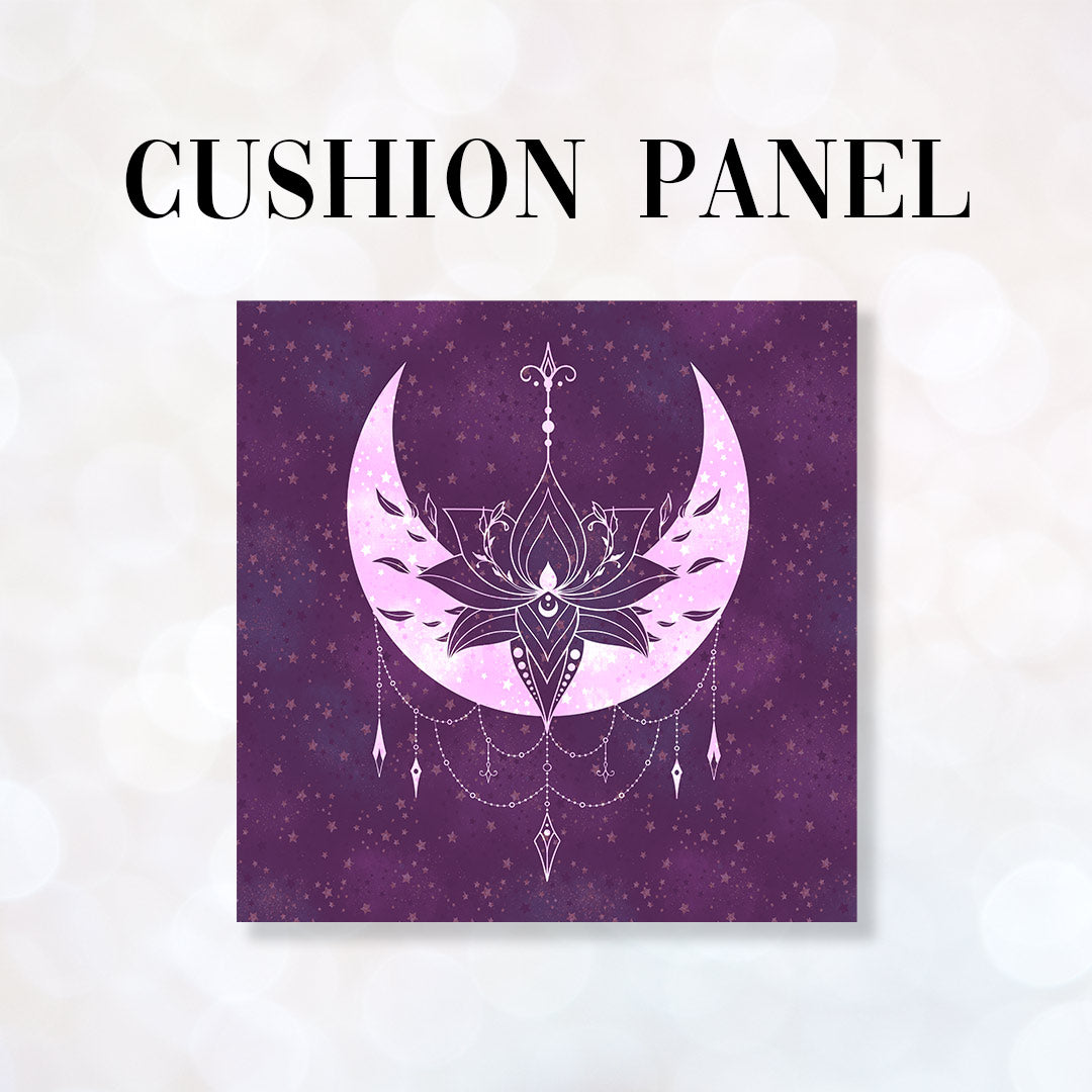 CUSHION Fabric Panel Floral Moon Stars CP-62
