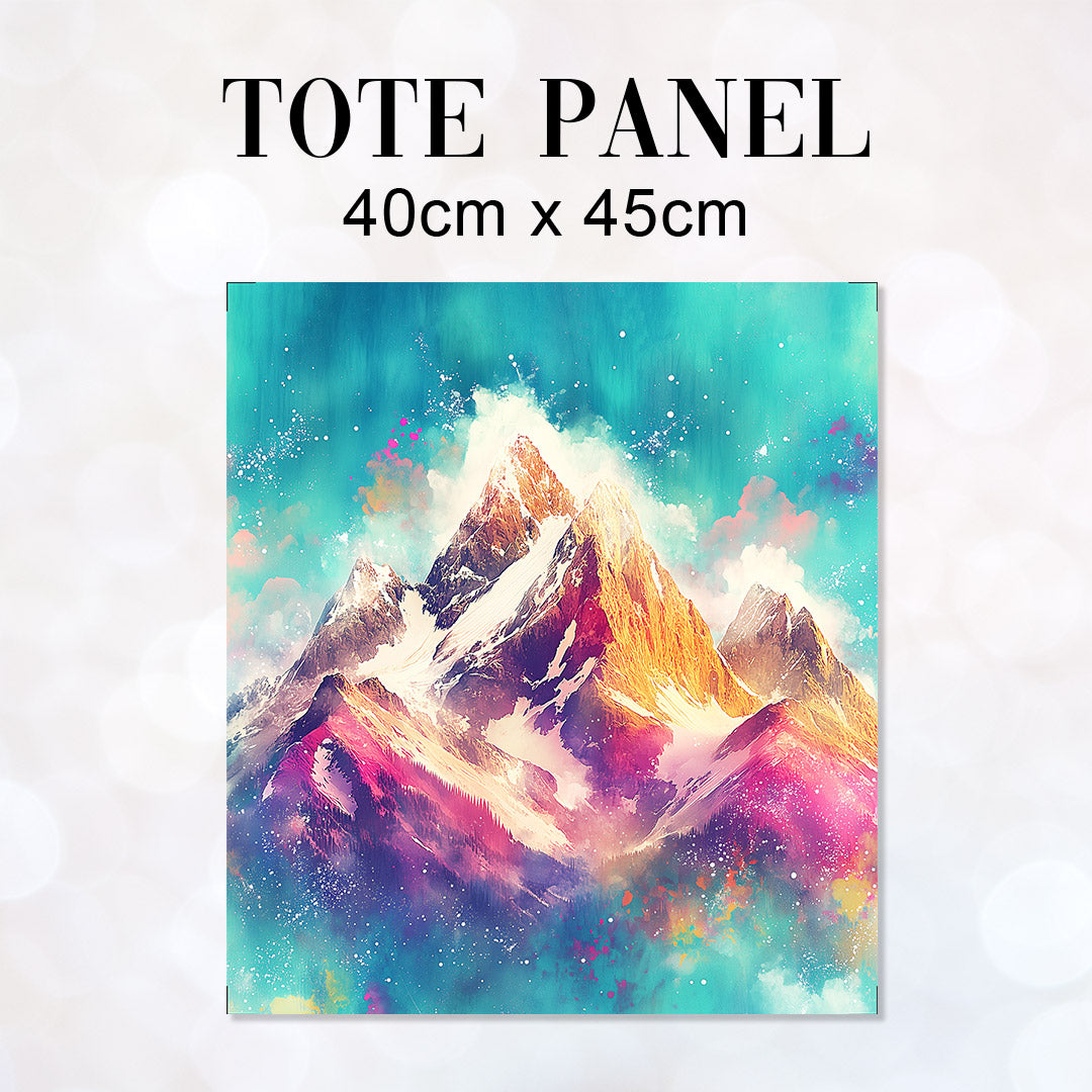 TOTE Snowy Mountains Fabric Bag Panel TP-620