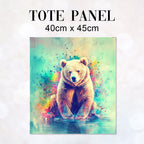 TOTE Watercolour Bear Fabric Bag Panel TP-621