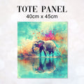 TOTE Watercolour Elephant Fabric Bag Panel TP-622