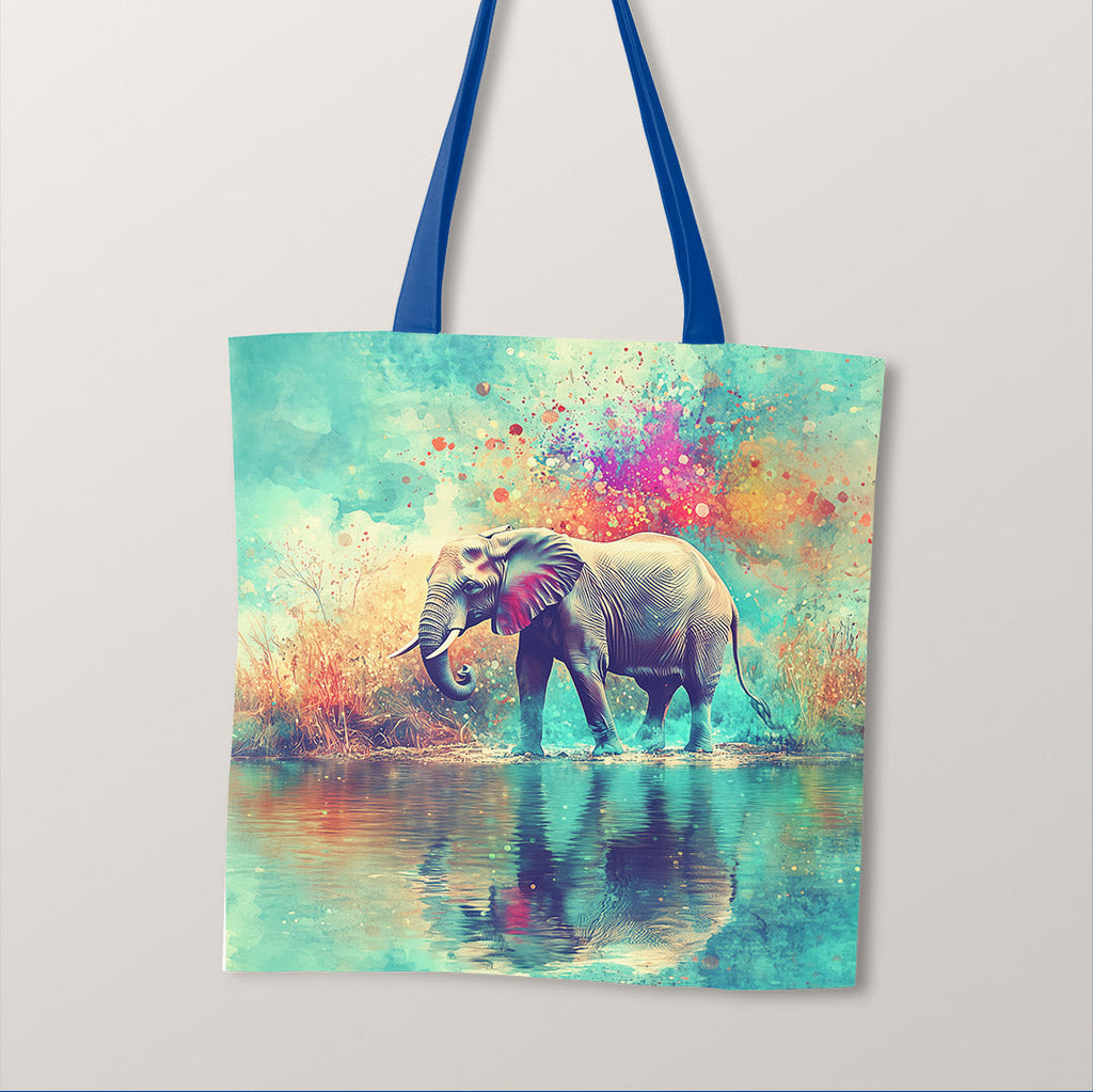 TOTE Watercolour Elephant Fabric Bag Panel TP-622