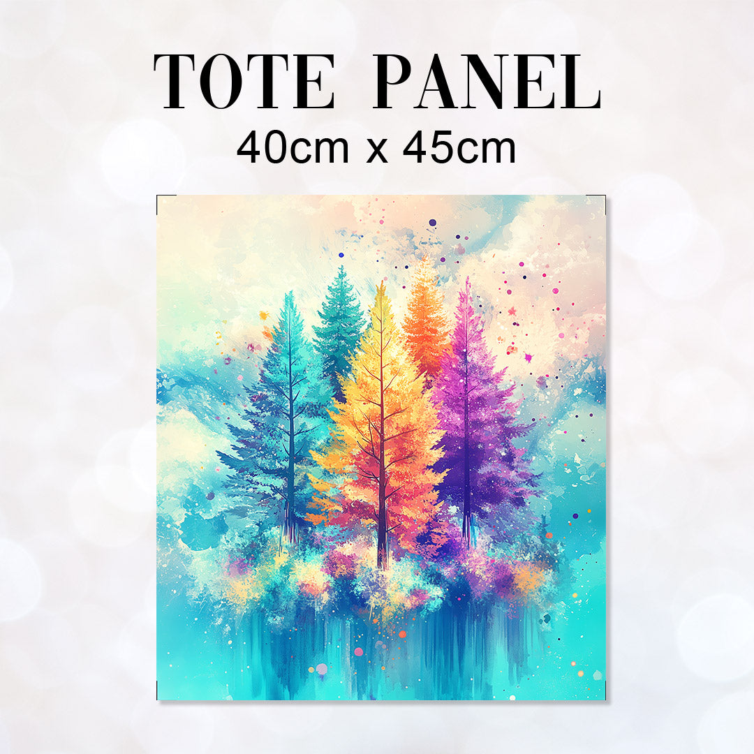 TOTE Watercolour Forest Fabric Bag Panel TP-623