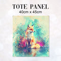 TOTE Watercolour Fox 2 Fabric Bag Panel TP-624
