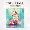 TOTE Watercolour Fox Fabric Bag Panel TP-625