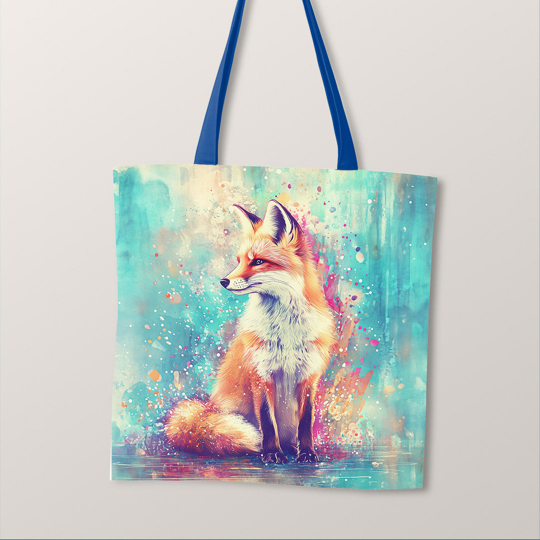 TOTE Watercolour Fox Fabric Bag Panel TP-625