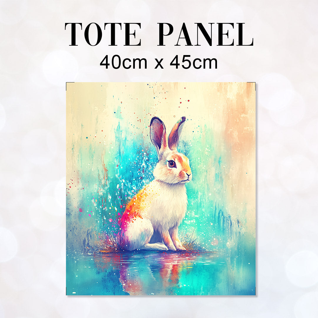 TOTE Watercolour Hare Fabric Bag Panel TP-626