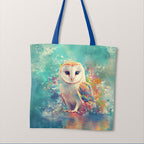TOTE Watercolour Owl Fabric Bag Panel TP-627