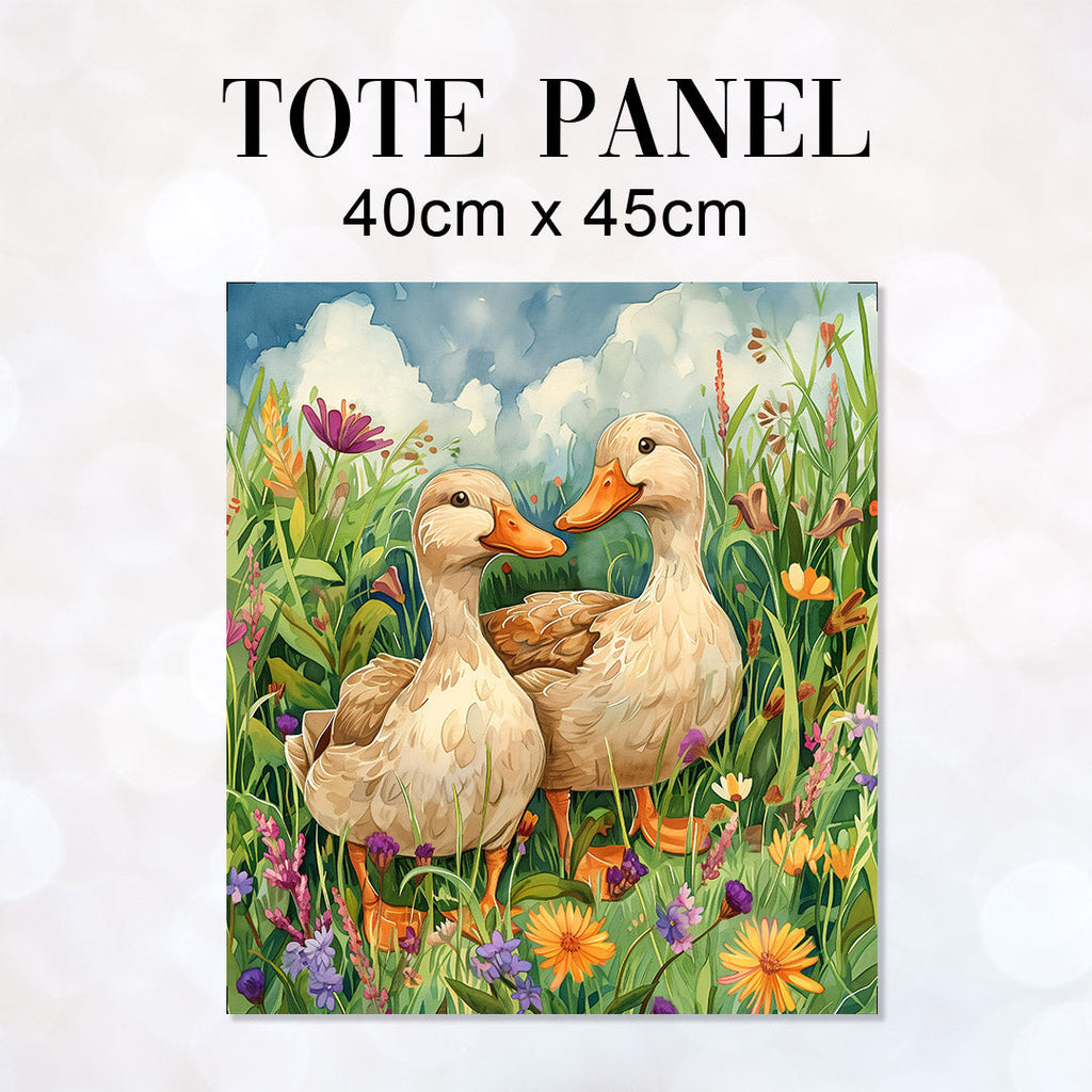 TOTE Meadow Ducks Fabric Bag Panel TP-633