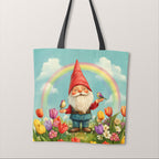 TOTE Rainbow Gnome Fabric Bag Panel TP-637
