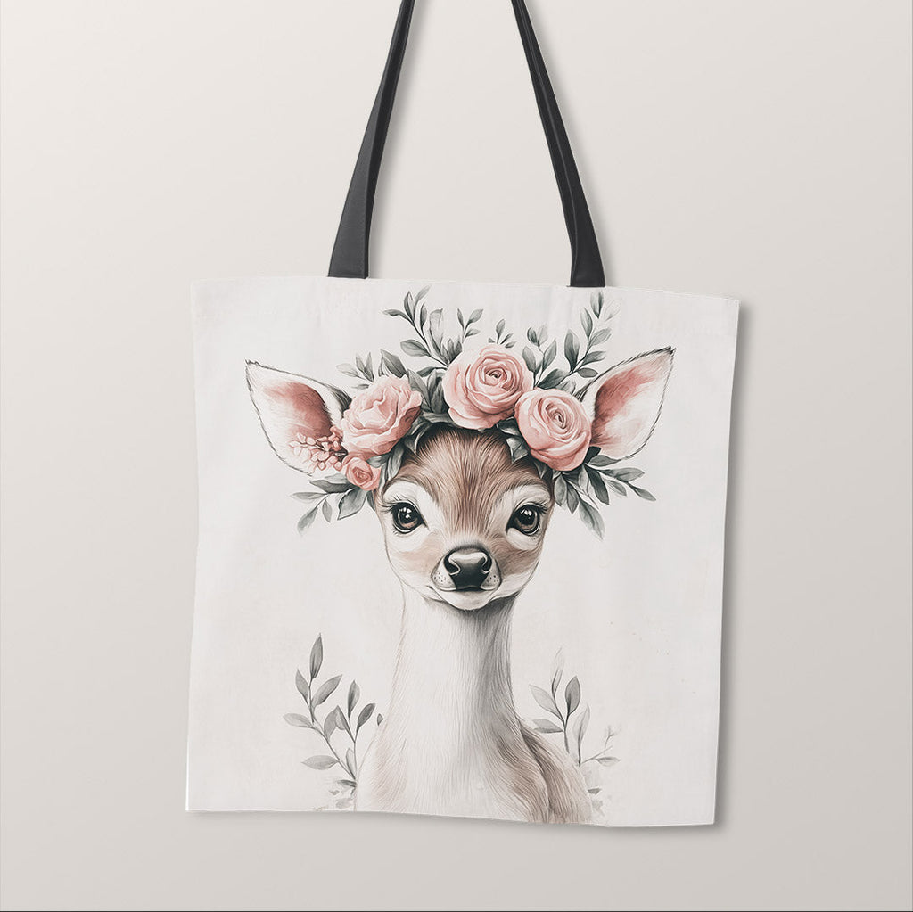 TOTE Floral Fawn Fabric Bag Panel TP-638
