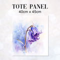 TOTE Watercolour Bluebell Fabric Bag Panel TP-639