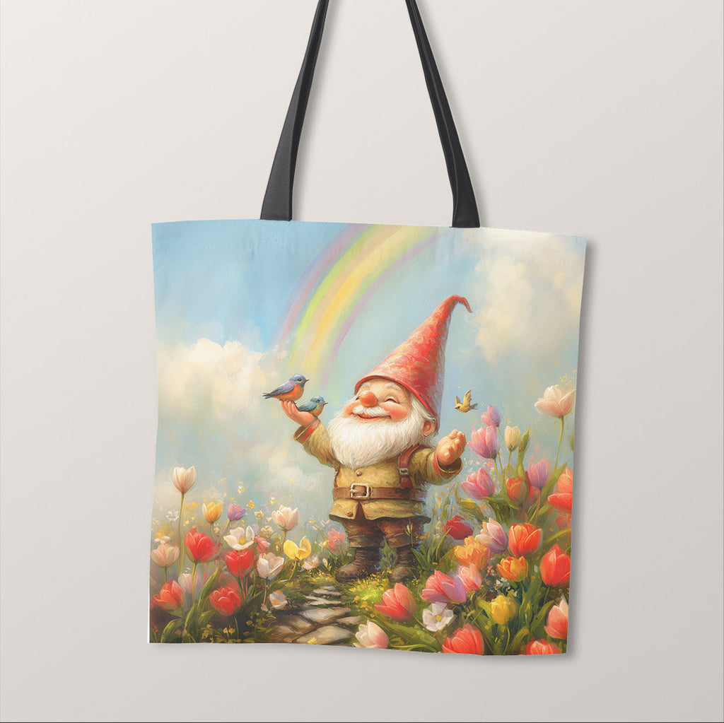 TOTE Springtime Gnome Fabric Bag Panel TP-644