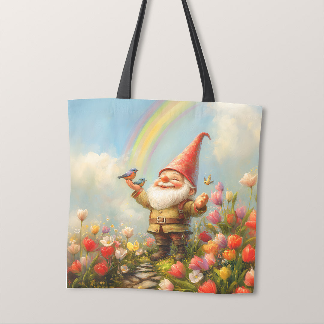 TOTE Springtime Gnome Fabric Bag Panel TP-644