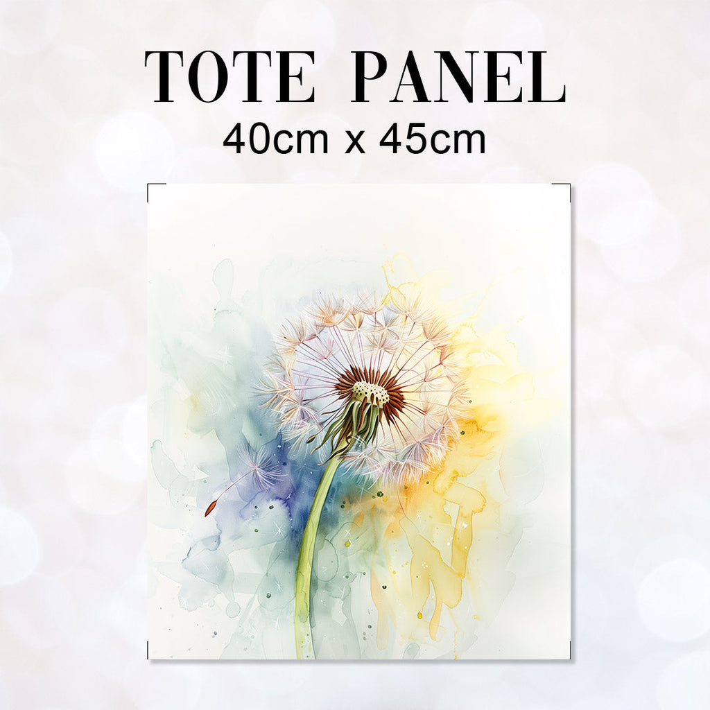 TOTE Watercolour Dandelion Fabric Bag Panel TP-645