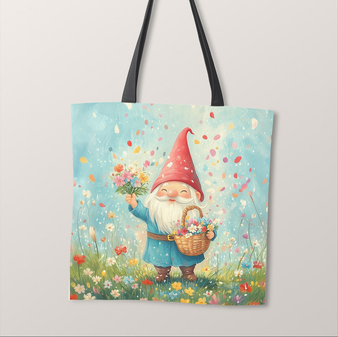 TOTE Flower Gnome Fabric Bag Panel TP-646