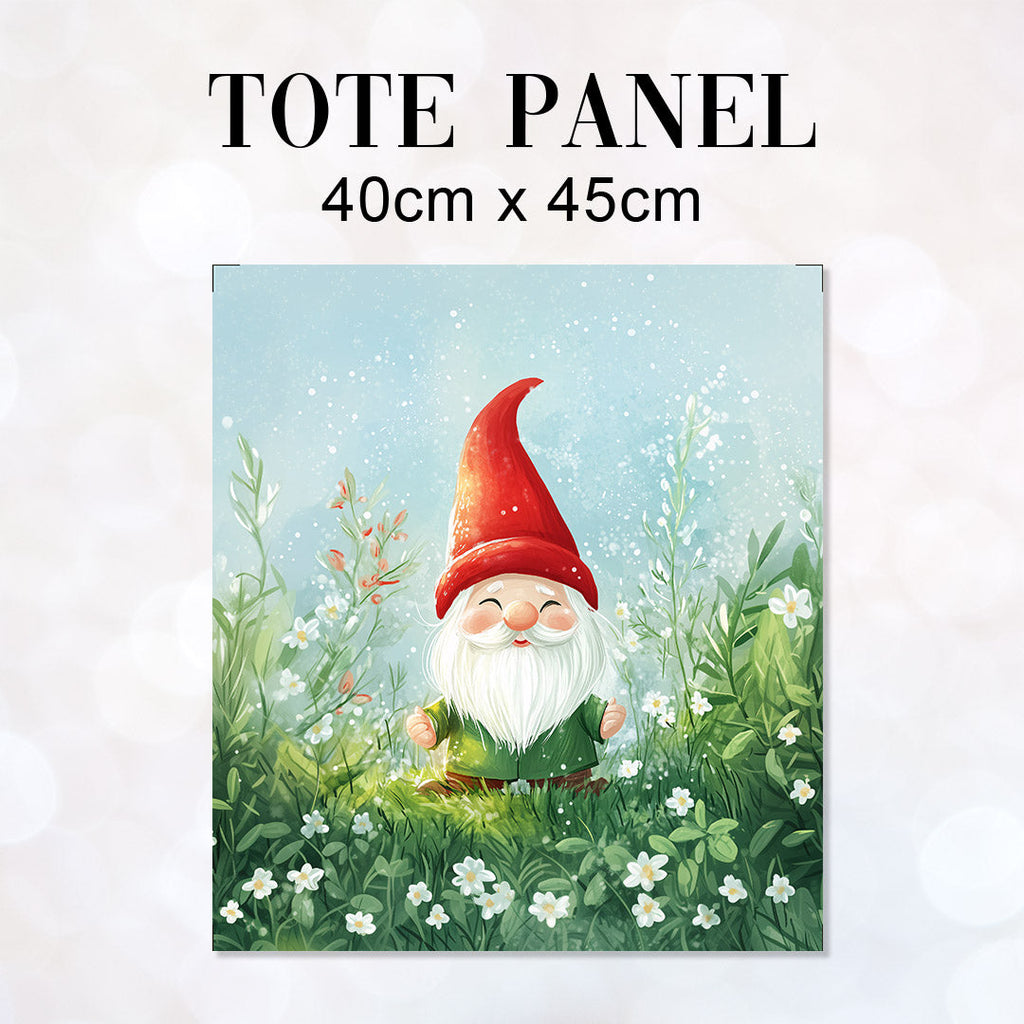 TOTE Spring Breeze Gnome Fabric Bag Panel TP-647