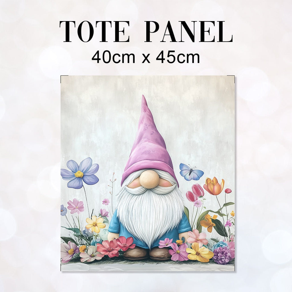 TOTE Lilac Gnome Fabric Bag Panel TP-648