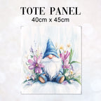 TOTE Blue Gnome Fabric Bag Panel TP-649