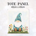 TOTE Floral Hat Gnome Fabric Bag Panel TP-650
