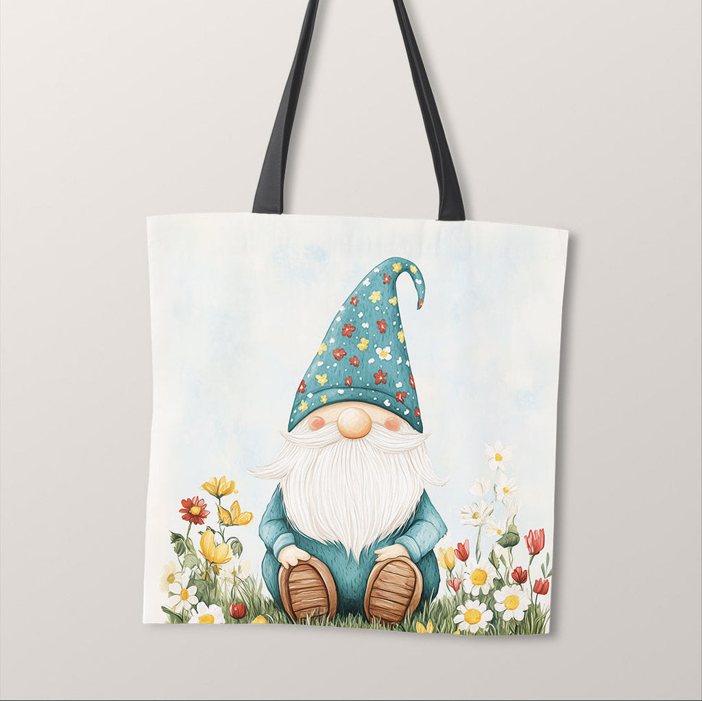 TOTE Floral Hat Gnome Fabric Bag Panel TP-650