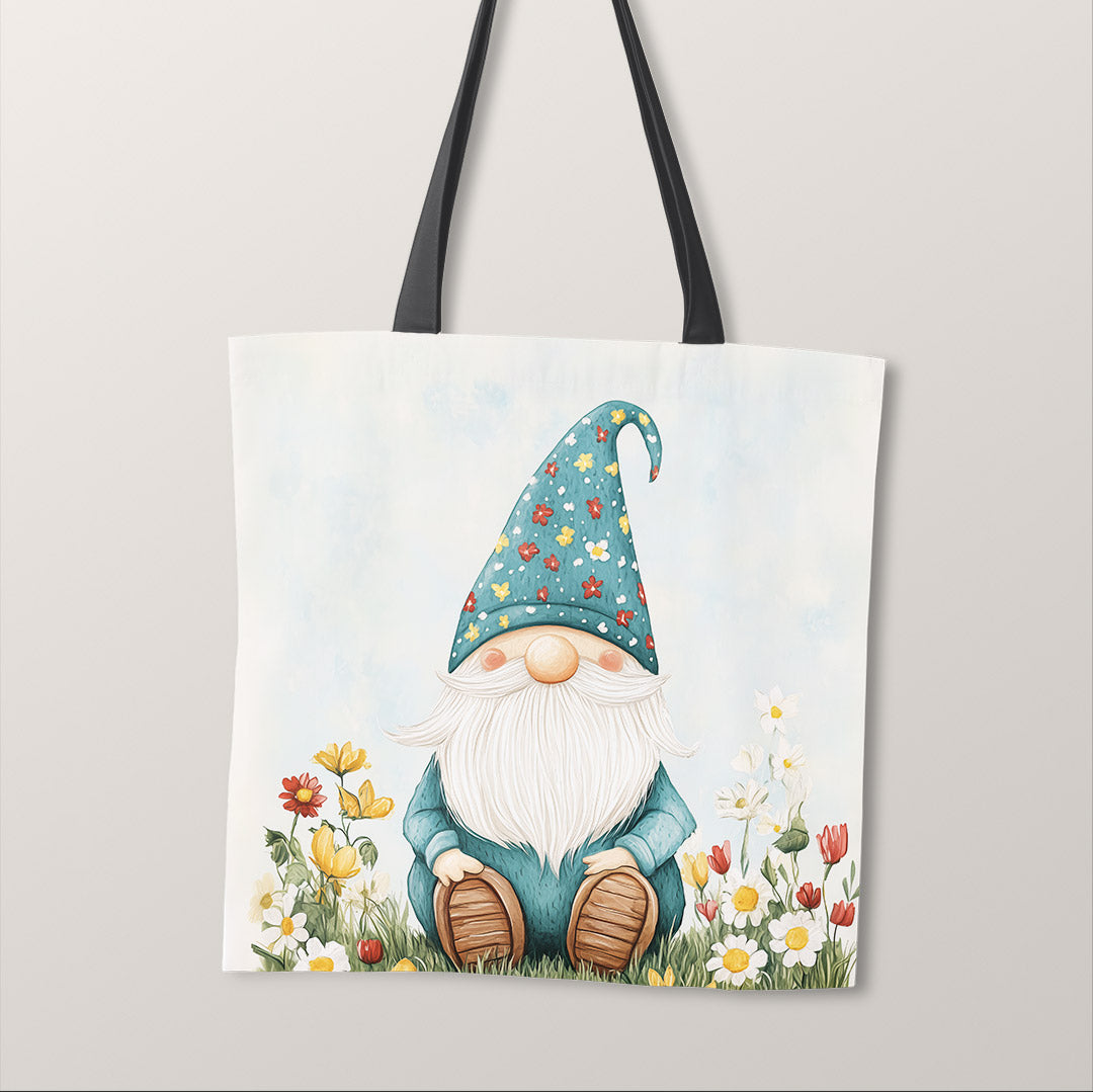 TOTE Floral Hat Gnome Fabric Bag Panel TP-650