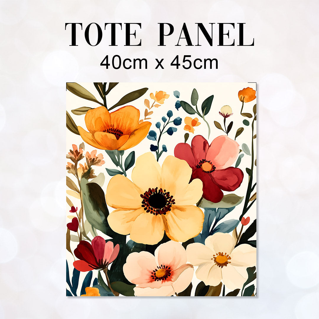 TOTE Vintage Floral Fabric Bag Panel TP-653