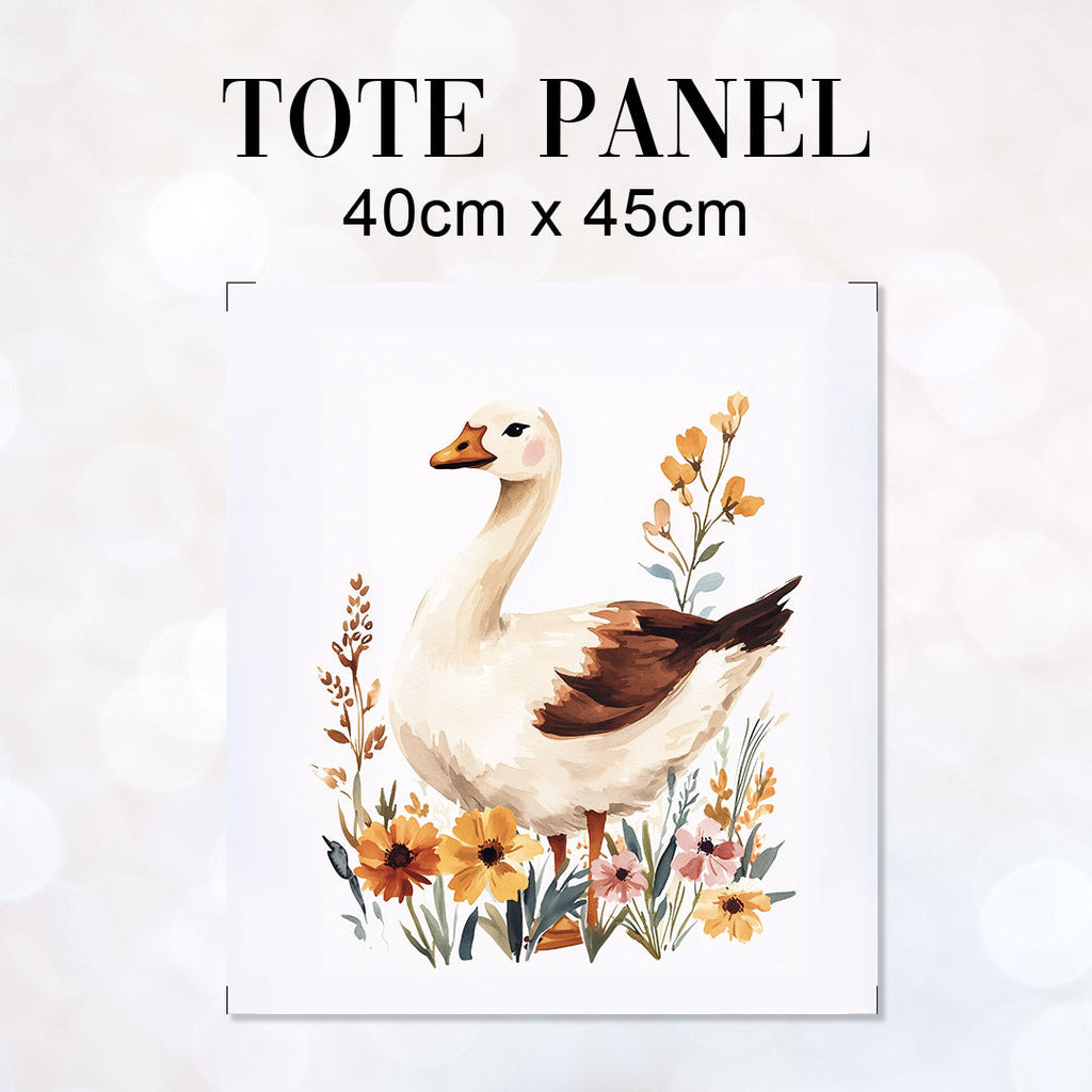 TOTE Floral Goose Fabric Bag Panel TP-654