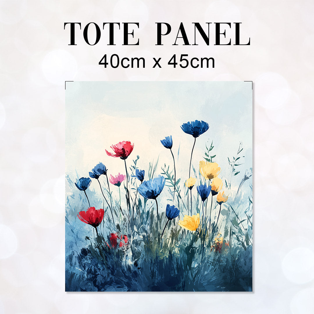 TOTE Blue Meadow Fabric Bag Panel TP-656