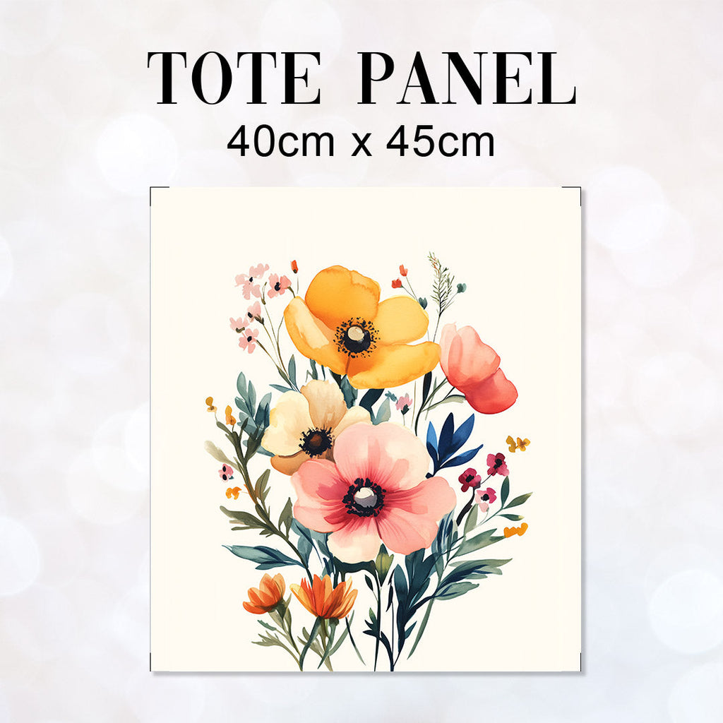 TOTE Vintage Flowers Fabric Bag Panel TP-657