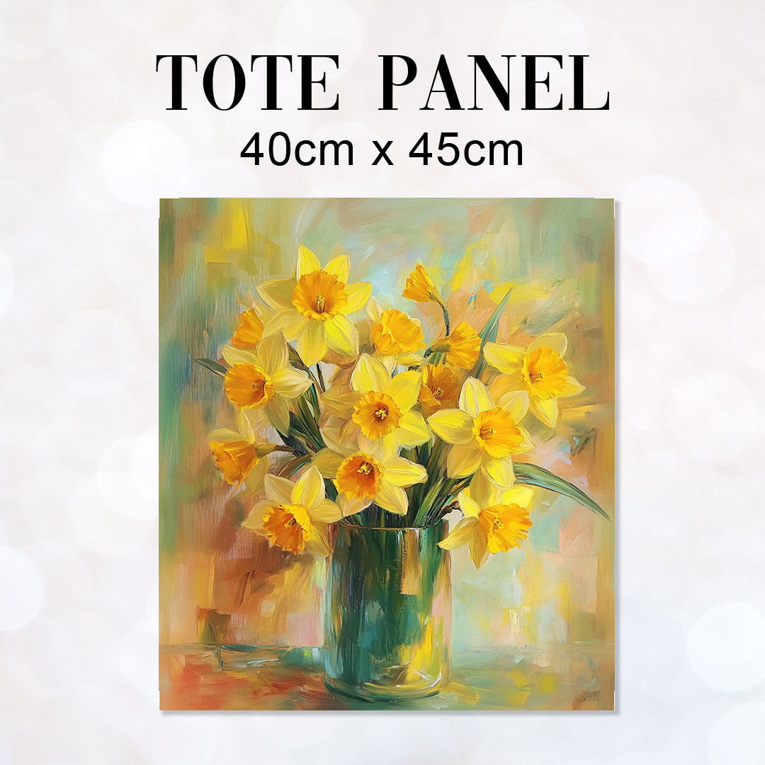 TOTE Daffodil Vase Fabric Bag Panel TP-659