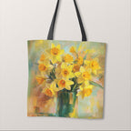 TOTE Daffodil Vase Fabric Bag Panel TP-659
