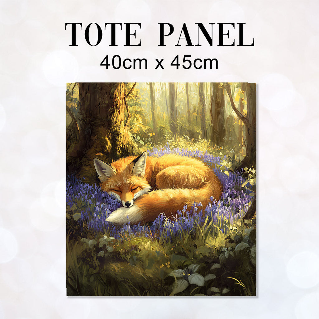 TOTE Fox and Bluebells Fabric Bag Panel TP-660