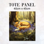 TOTE Fox and Bluebells Fabric Bag Panel TP-660