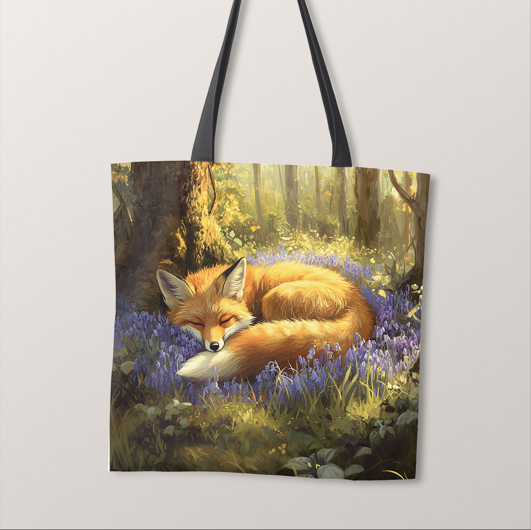 TOTE Fox and Bluebells Fabric Bag Panel TP-660