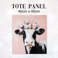 TOTE Floral Cow Fabric Bag Panel TP-667